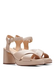 Clarks Natural Suede Ritzy 75 Rae Sandals - Image 3 of 6