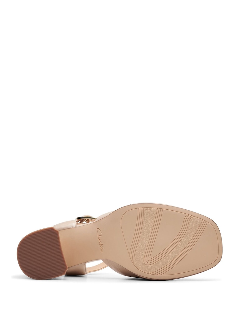 Clarks Natural Suede Ritzy 75 Rae Sandals - Image 6 of 6