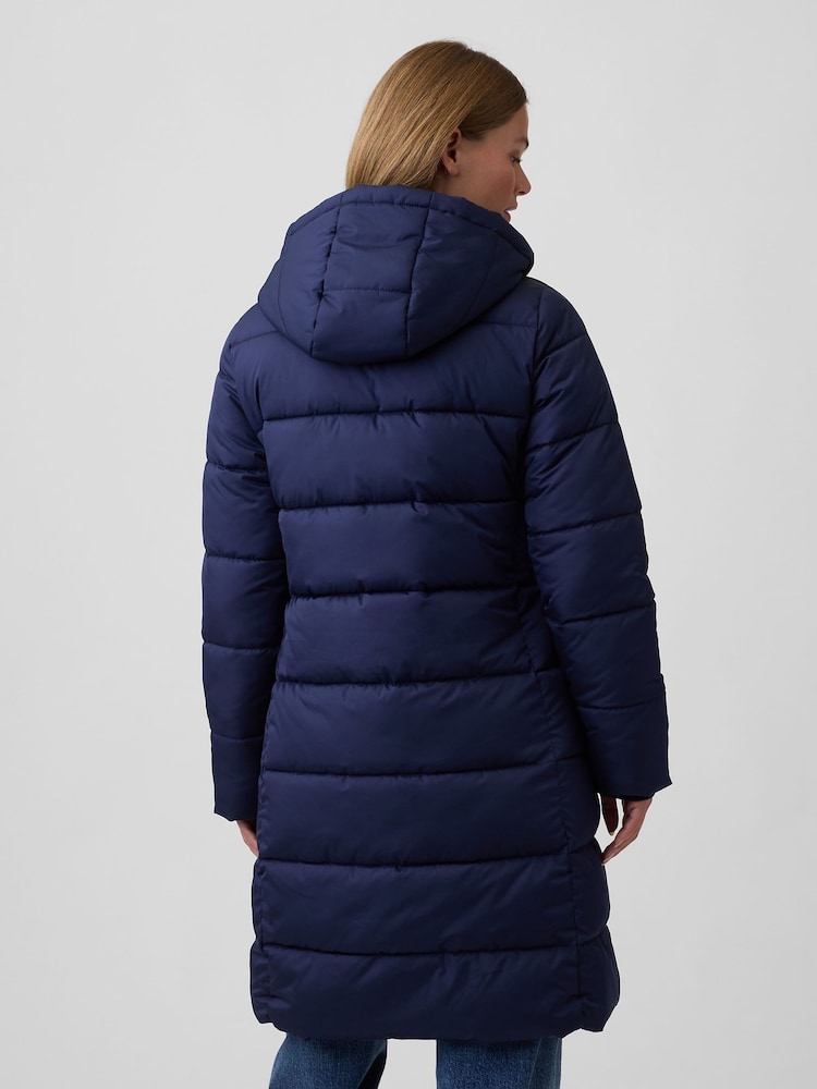 Blau - Gap Relaxed Midi Puffer Coat - Bild 2 von 4 Blau - Gap Relaxed Midi Puffer Coat - Bild 2 von 4