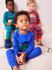 Pisane večbarvne Animal - 3 Pack mehek in prijeten na dotik Pižame (9mths-8yrs) - Slika 1 iz 12
