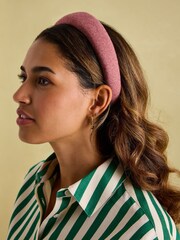 Joules Tessie Pink Tweed Headband - Image 1 of 6