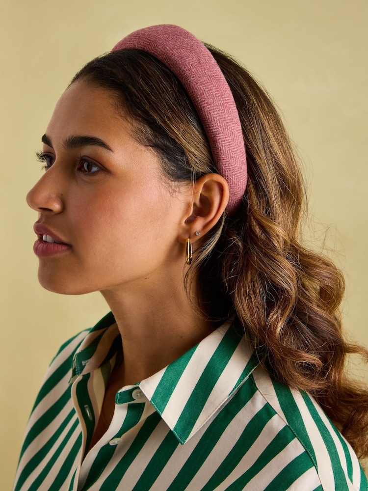 Joules Tessie Pink Tweed Headband - Image 1 of 6