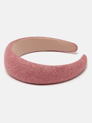 Joules Tessie Pink Tweed Headband - Image 4 of 6