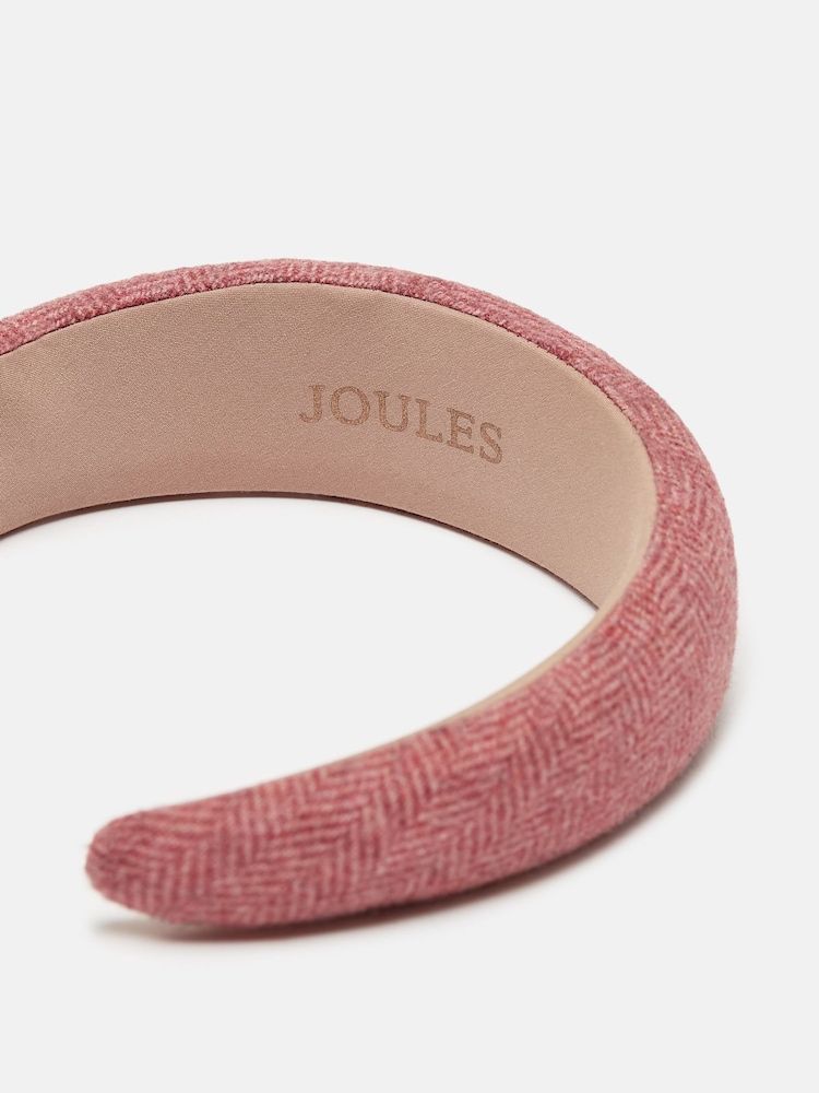 Joules Tessie Pink Tweed Headband - Image 6 of 6