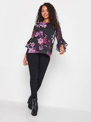 M&Co Black Flute Sleeve Blouse - Image 2 of 4