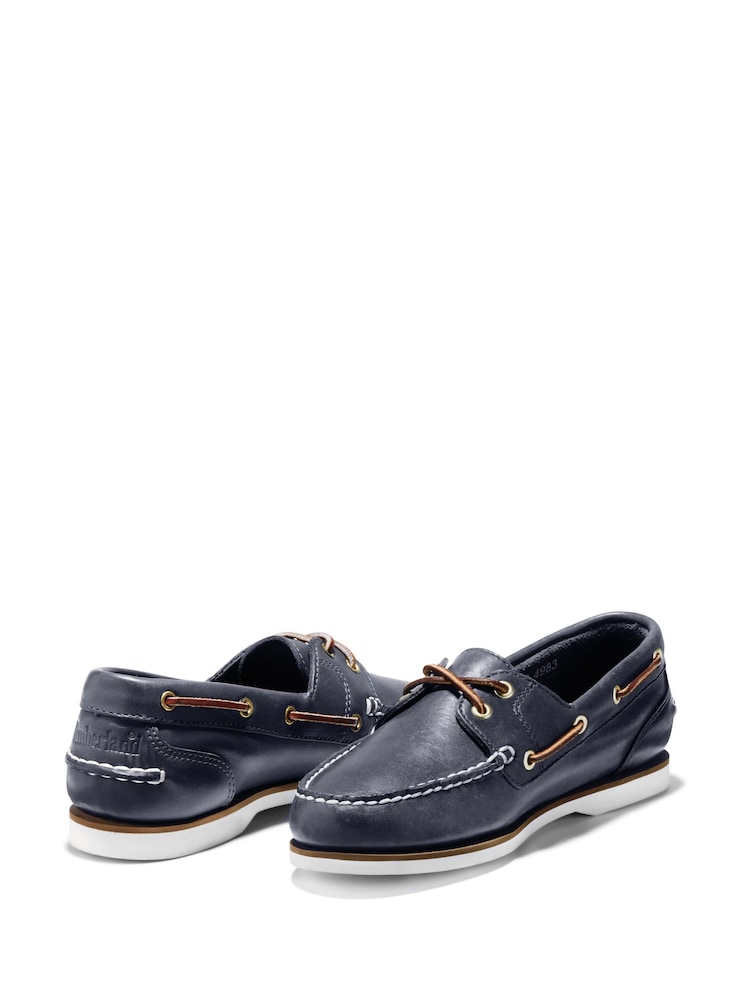 Timberland Blue Classic 2 Eye Boat Shoes - Image 5 of 10