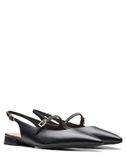 Черный - Ботинки со слигбеком Clarks Leather Sensa 15 - Изображение 4 из 7