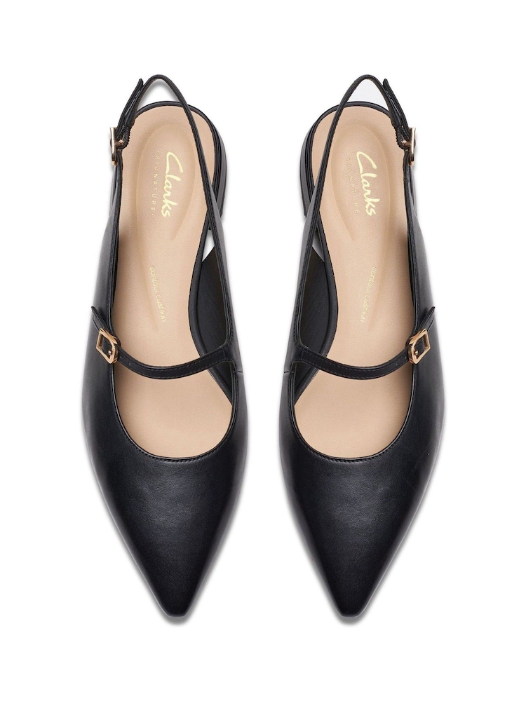 Черный - Ботинки со слигбеком Clarks Leather Sensa 15 - Изображение 7 из 7