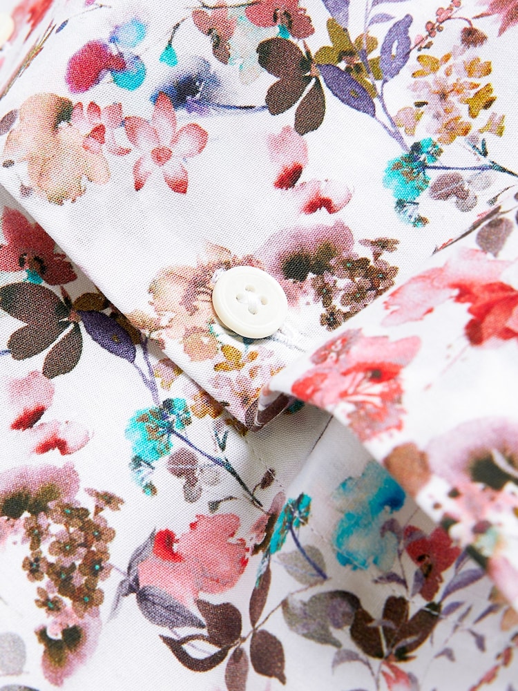 Pink Floral Signature Made With Italian Fabric Printed Shirt - Image 8 of 8