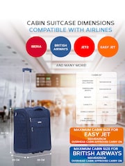 Flight Knight 56x45x25cm Easy Jet Overhead Soft Case Cabin Carry On Suitcase Hand Mono Canvas Luggage - Image 3 of 7