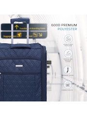 Flight Knight 56x45x25cm Easy Jet Overhead Soft Case Cabin Carry On Suitcase Hand Mono Canvas Luggage - Image 4 of 7