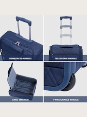 Flight Knight 56x45x25cm Easy Jet Overhead Soft Case Cabin Carry On Suitcase Hand Mono Canvas Luggage - Image 7 of 7