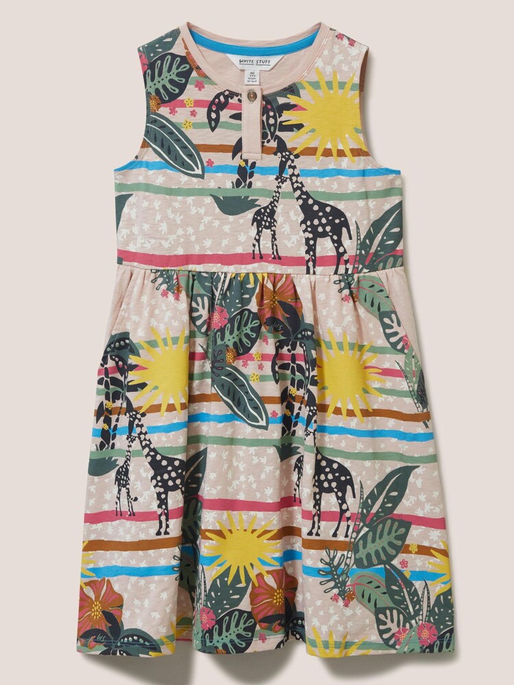 White Stuff Natural Casey Striped Sleeveless Dress - Image 5 of 6