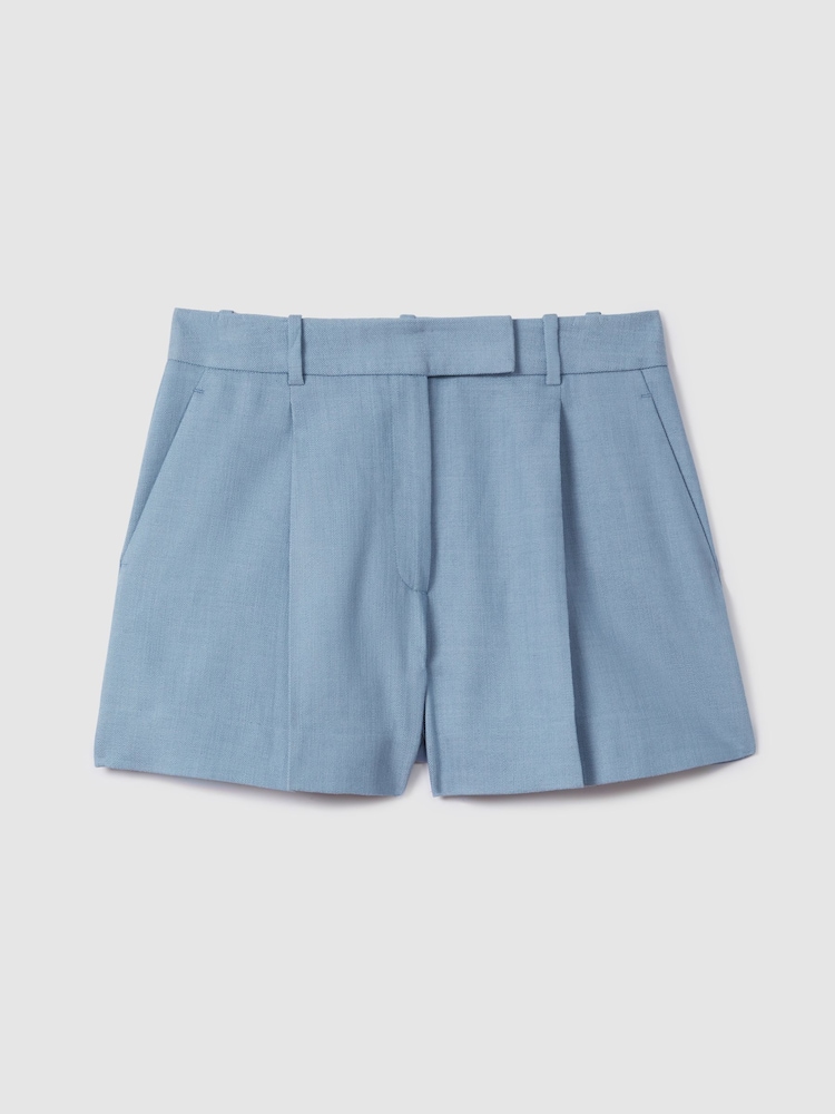 Reiss Blue June Tailored Suit Shorts with TENCEL™ Fibers - Image 2 of 6