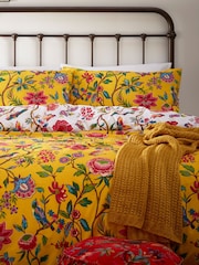 furn. Yellow Pomelo Tropical Floral Reversible Duvet Cover and Pillowcase Set - Image 2 of 3