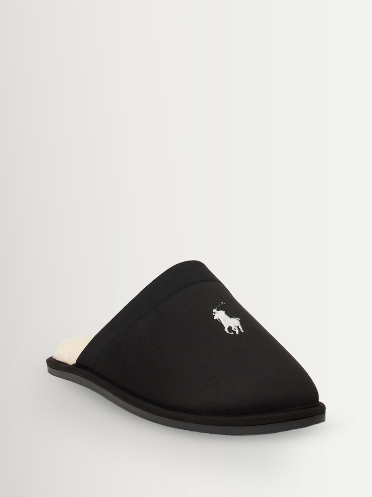 Polo Ralph Lauren Black Klarence Slippers - Image 1 of 4 Polo Ralph Lauren Black Klarence Slippers - Image 1 of 4