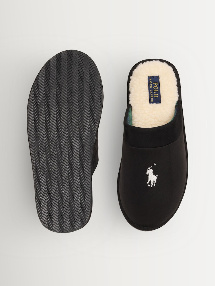 Polo Ralph Lauren Black Klarence Slippers - Image 4 of 4 Polo Ralph Lauren Black Klarence Slippers - Image 4 of 4