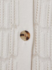 Reiss Ivory Ottie Crochet Cardigan - Image 7 of 7