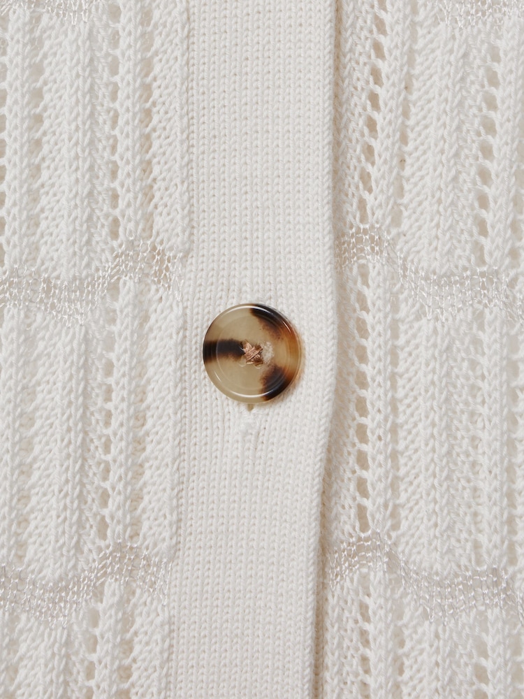 Reiss Ivory Ottie Crochet Cardigan - Image 7 of 7 Reiss Ivory Ottie Crochet Cardigan - Image 7 of 7