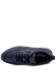 Albastru - Pantofi sport Pavers Extra lat cu fermoar & șiret și talpă cu amortizare - Imaginea 5 din 6