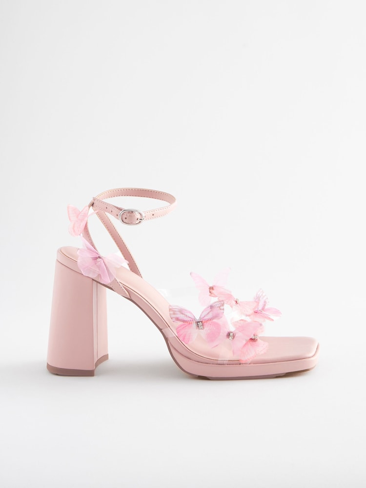 Pink - Forever Comfort® Sandalen mit Schmetterlingen und Blockabsatz - Bild 2 von 5 Pink - Forever Comfort® Sandalen mit Schmetterlingen und Blockabsatz - Bild 2 von 5
