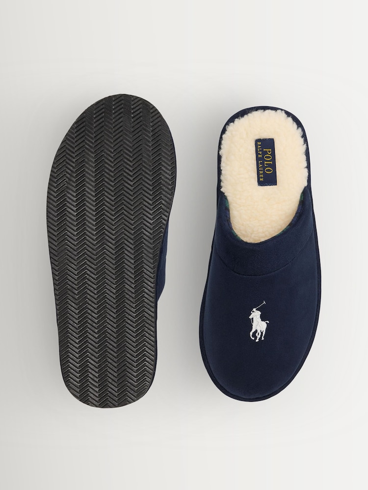 Polo Ralph Lauren Navy Klarence Slippers - Image 4 of 4