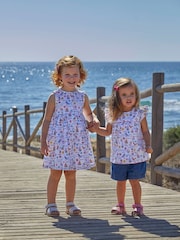 Vestido abotonado con estampado de caballitos de mar de Jojo Maman Bébé - Imagen 1 de 4