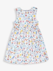 Vestido abotonado con estampado de caballitos de mar de Jojo Maman Bébé - Imagen 3 de 4