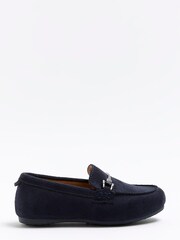 River Island Blue Boys Suede Loafers - Image 1 of 4