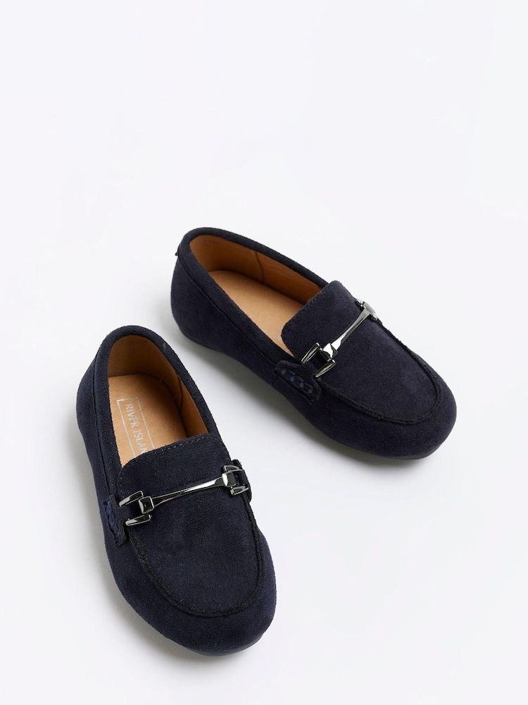 River Island Blue Boys Suede Loafers - Image 2 of 4