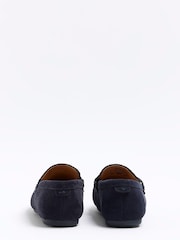 River Island Blue Boys Suede Loafers - Image 3 of 4
