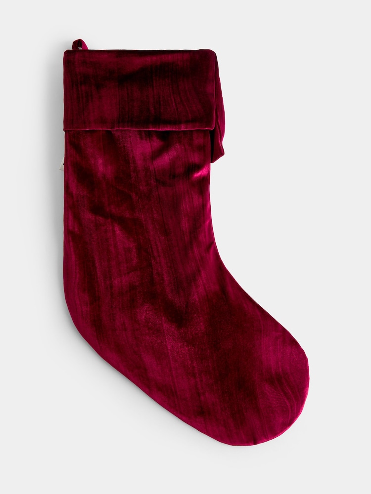 JoJo Maman Bébé Red Velvet Christmas Stockings & Sacks - Image 2 of 4 JoJo Maman Bébé Red Velvet Christmas Stockings & Sacks - Image 2 of 4