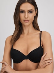 Negro - Calvin Klein Underwear Microfibre Lace Bra - Imagen 1 de 5