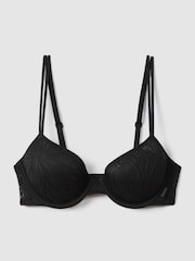 Negro - Calvin Klein Underwear Microfibre Lace Bra - Imagen 2 de 5