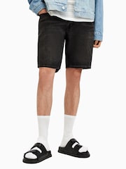 AllSaints Black 100% Cotton Switch Shorts - Image 1 of 6