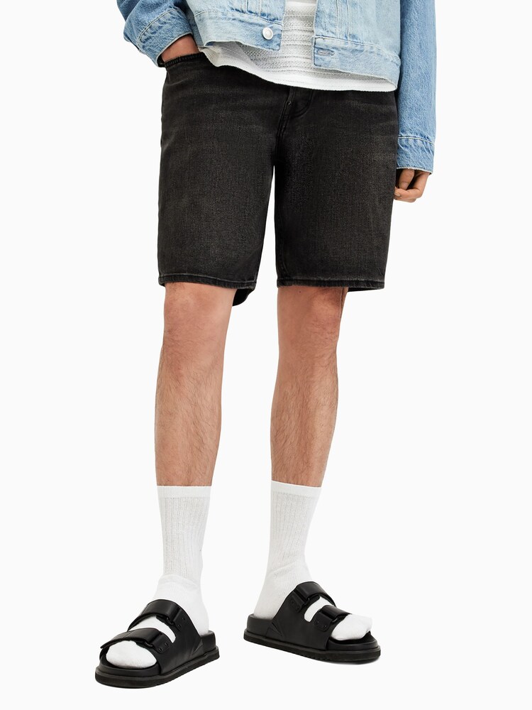 AllSaints Black 100% Cotton Switch Shorts - Image 1 of 6 AllSaints Black 100% Cotton Switch Shorts - Image 1 of 6