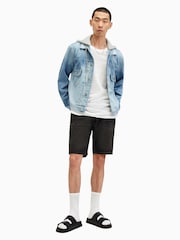 AllSaints Black 100% Cotton Switch Shorts - Image 3 of 6