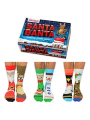 United Odd Socks Multi Santa Banta Christmas Santa Banta Socks - Image 1 of 4