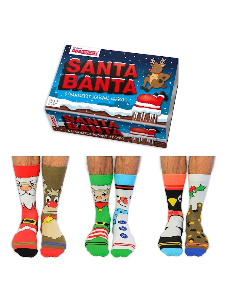United Odd Socks Multi Santa Banta Christmas Santa Banta Socks - Image 1 of 4