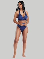 South Beach Navy Twist Bikni Top And High Waist Briefs - Image 5 of 6