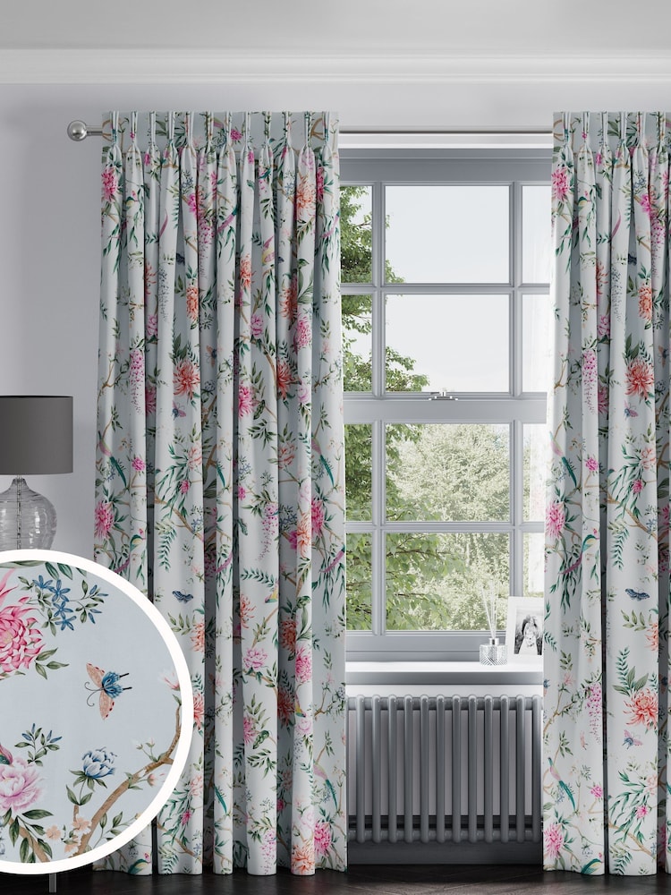 Duck Egg Blue Emporium Made to Measure 100% Cotton Curtains - Image 1 of 9