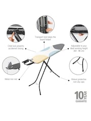 Brabantia Black Spring Bubbles B 124x38cm Ironing Board - Image 4 of 6
