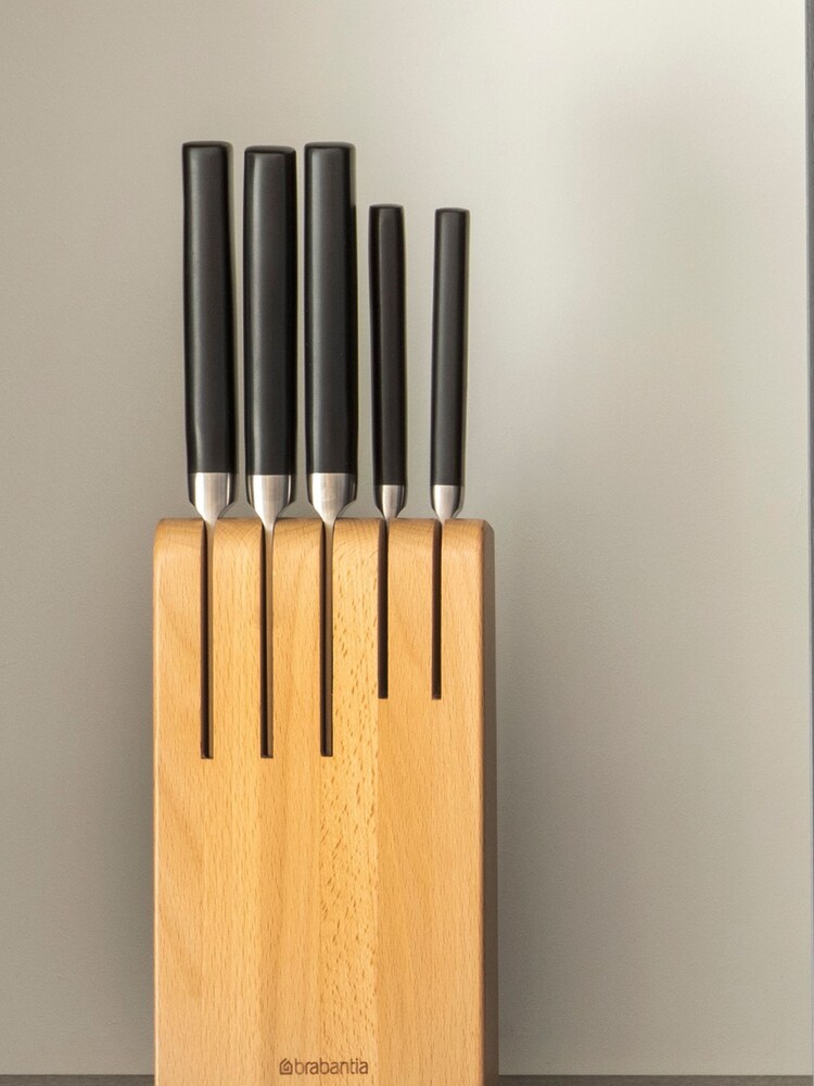 Brabantia Natural Profile Wooden Knife Block - Image 1 of 4