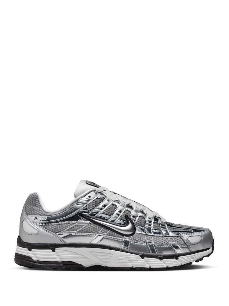 Nike Grey/Silver P-6000 Trainers - Image 1 of 7 Nike Grey/Silver P-6000 Trainers - Image 1 of 7