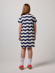 SCAMP & DUDE Blue Wave Stripe T-Shirt Dress - Image 2 of 3