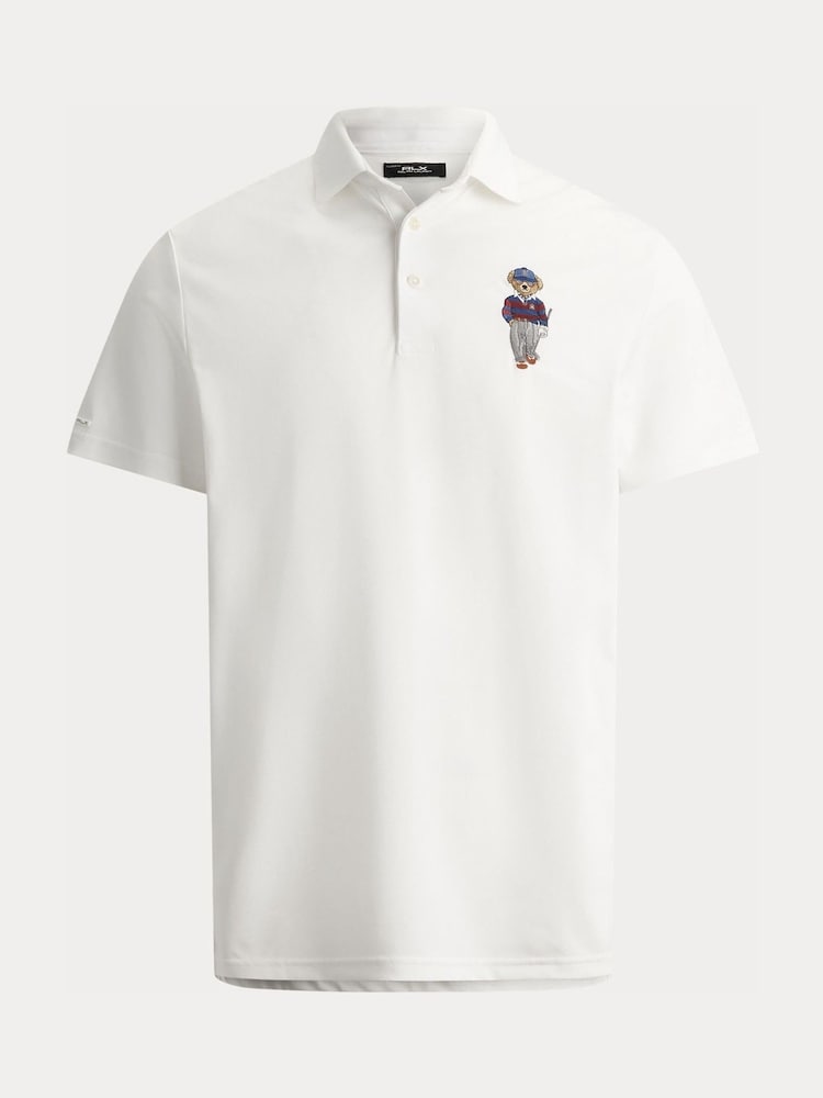 Ralph Lauren White RLX Airtech Pique Polo Shirt - Image 6 of 6