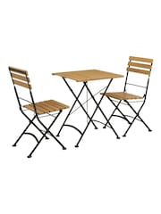 Cotswold Company Black Folding Garden Bistro Set - Image 2 of 5