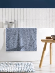 Blue Textured 100% Cotton Towel - Image 3 of 5