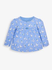 JoJo Maman Bébé Blue 2-Pack Kids' Duck Jersey Pyjamas - Image 4 of 7