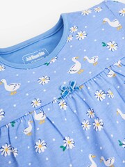 JoJo Maman Bébé Blue 2-Pack Kids' Duck Jersey Pyjamas - Image 7 of 7